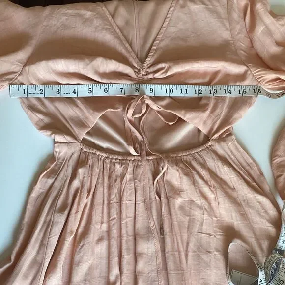 Aura the Label Peach Maxi Cutout Dress Size Small New With Tags - Picture 13 of 15